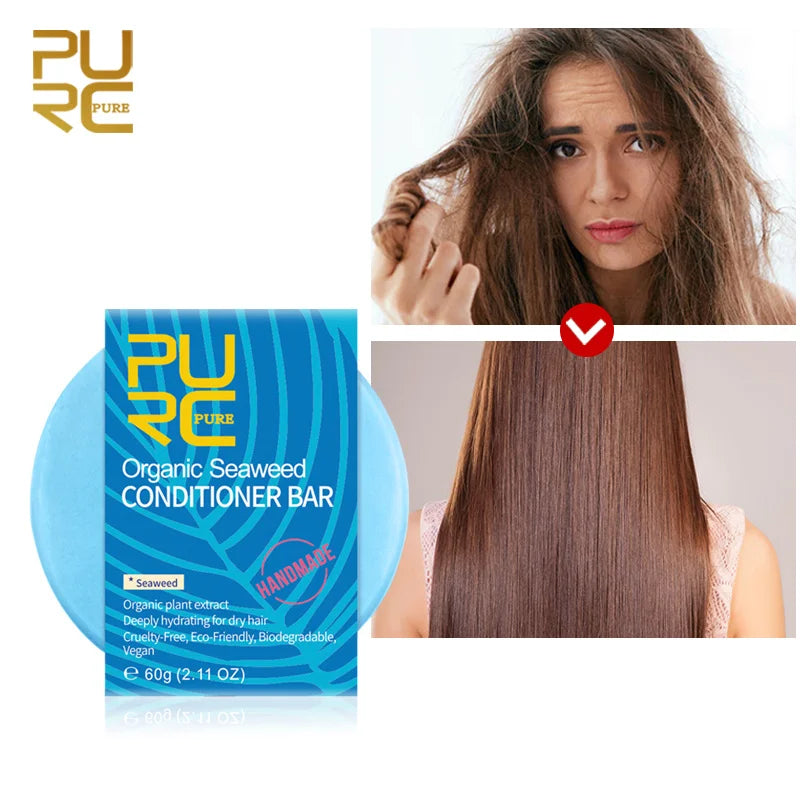PURC Organic Seaweed Conditioner Bar | Deeply Hydrating & Eco-Friendly