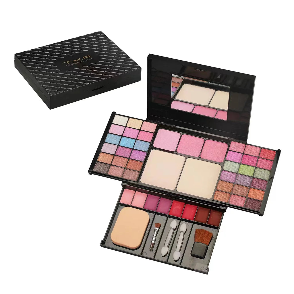 T.Y.A All-in-One Multi-Functional Makeup Kit – 59-Piece Complete Face Palette with Mirror & Applicators
