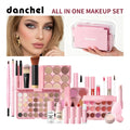 Danchel All-in-One Full-Face Makeup Kit – Ultimate Cosmetics Set with Palettes, Brushes & Travel Bag