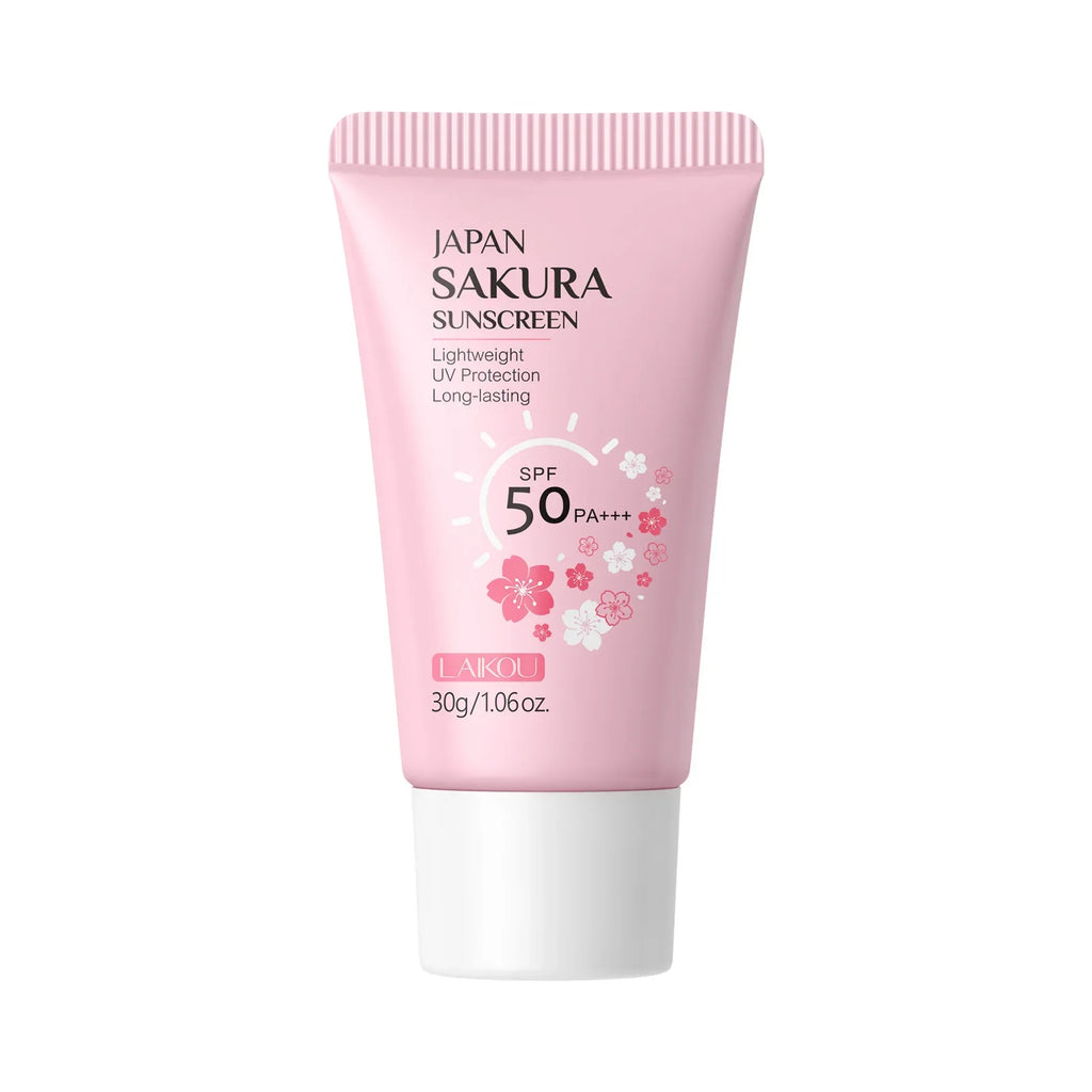 LAIKOU Japan Sakura Sunscreen SPF 50+ PA+++ – Lightweight & Brightening UV Protection (30g)