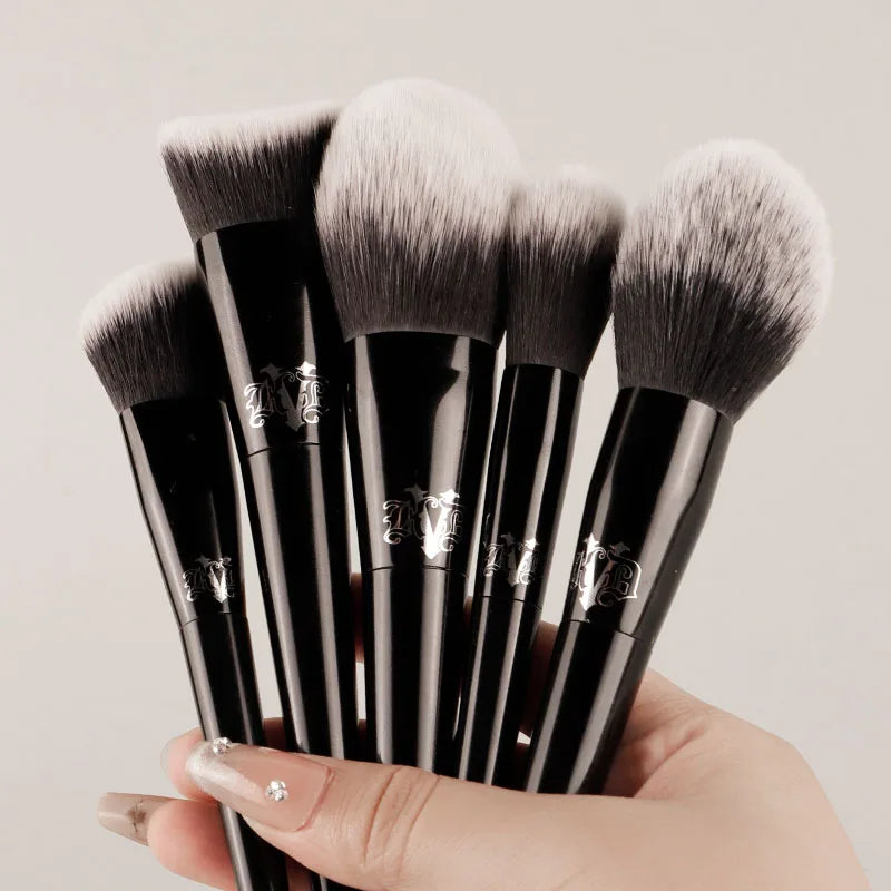Premium Gothic Aesthetic Makeup Brushes – Professional Synthetic Face & Eye Brush Collection