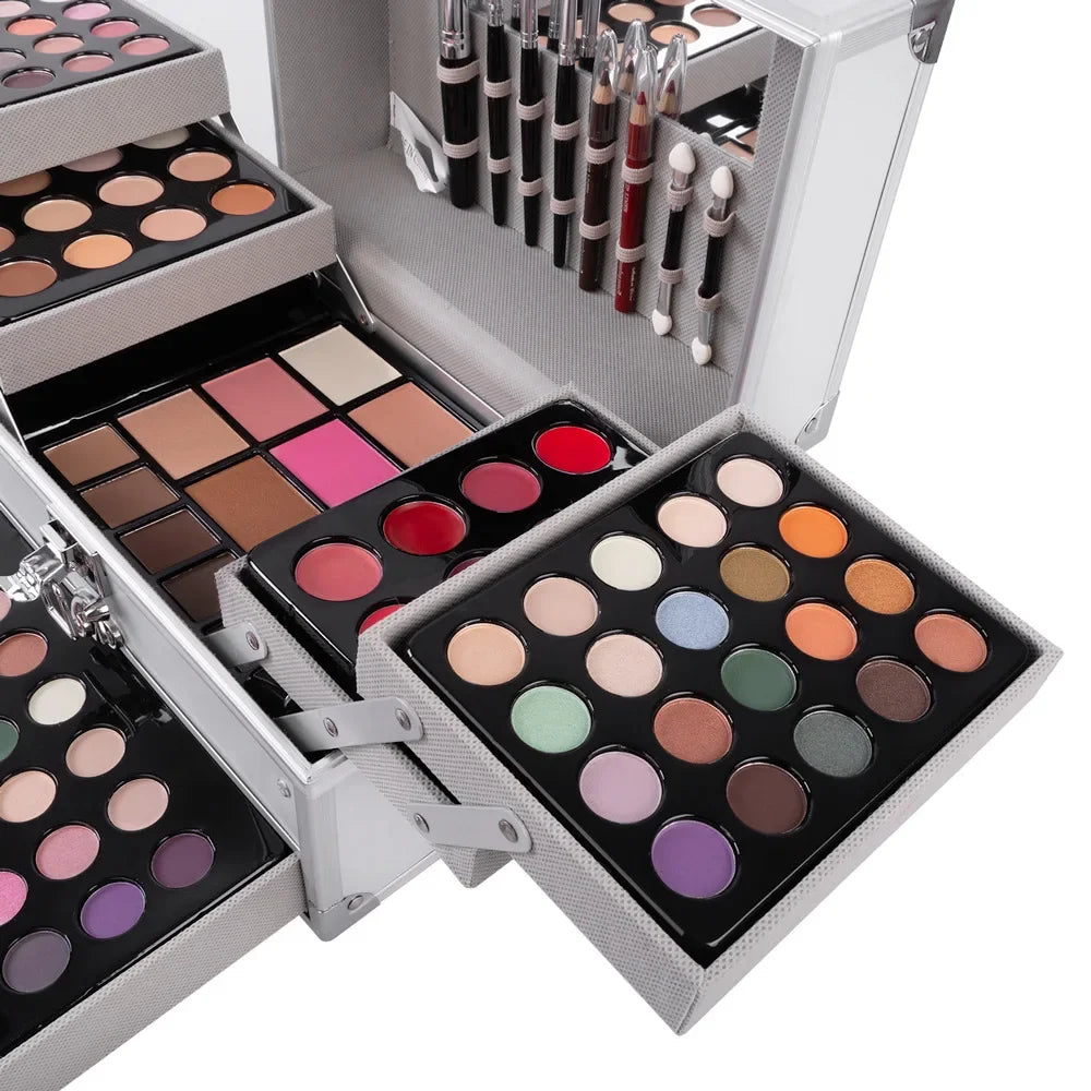 Ultimate All-in-One Professional Makeup Kit & Aluminum Vanity Case
