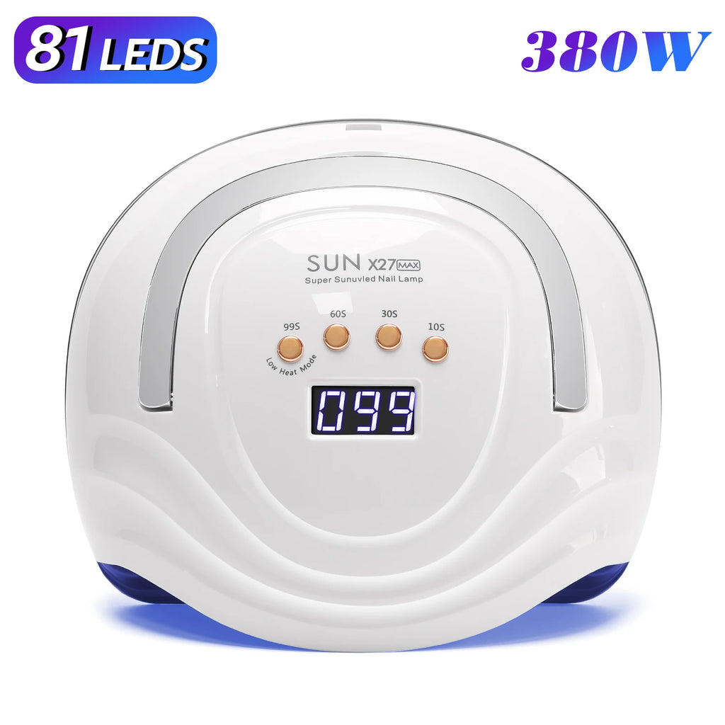 SUN X25 MAX Professional UV LED Nail Lamp – 380W High-Power Gel Polish Dryer with 81 LEDs & Smart Sensor