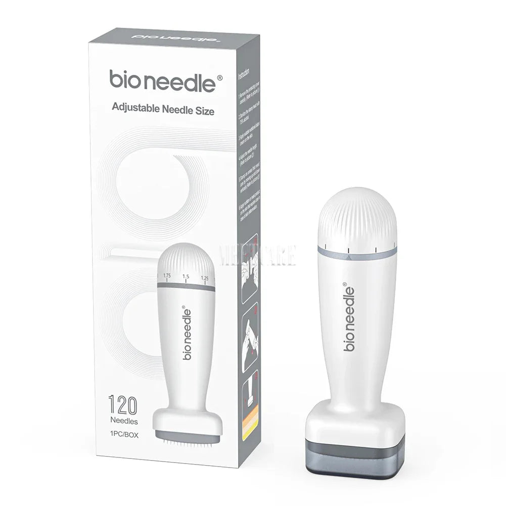 Bio Needle 120 Adjustable Microneedling Derma Stamp – Professional Hair Regrowth & Anti-Aging Skin Renewal System