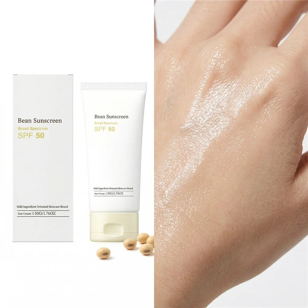 Mixsoon Bean Sunscreen SPF 50+ – Hydrating Soybean Daily Moisturizer & Sun Protection (No White Cast) – 50g