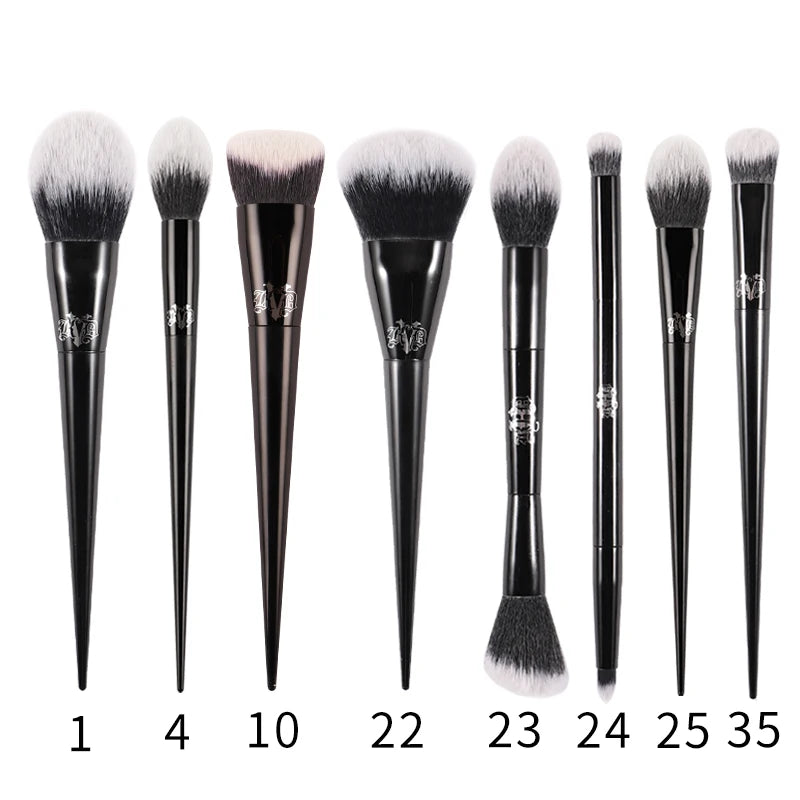 Premium Gothic Aesthetic Makeup Brushes – Professional Synthetic Face & Eye Brush Collection