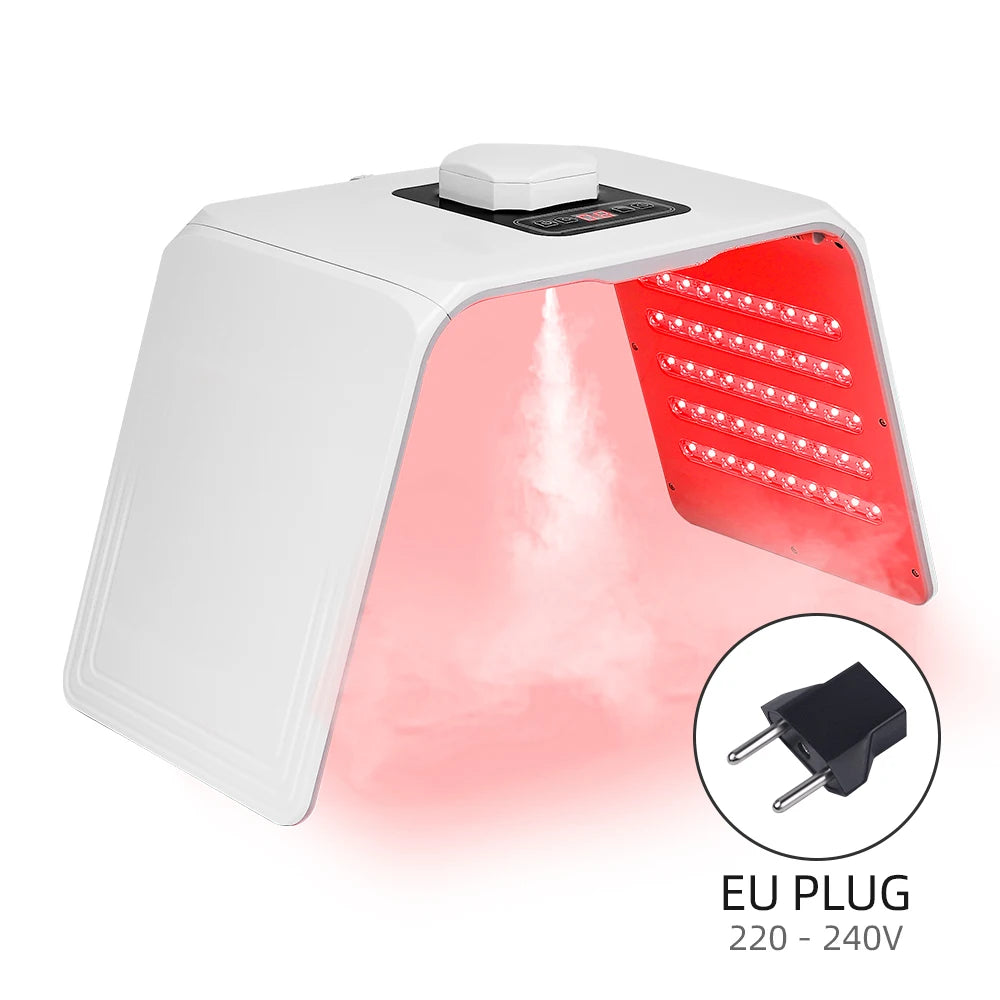 7-in-1 Foldable LED Photon Therapy Machine with Nano Moisturizing Spray – Professional PDT Facial & Body Skin Rejuvenation System