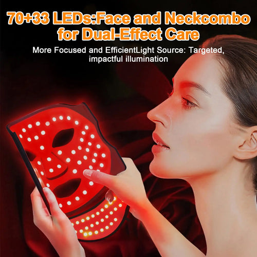 7-in-1 LED Light Therapy Face & Neck Mask Combo – Flexible Silicone Photon Skin Rejuvenation System