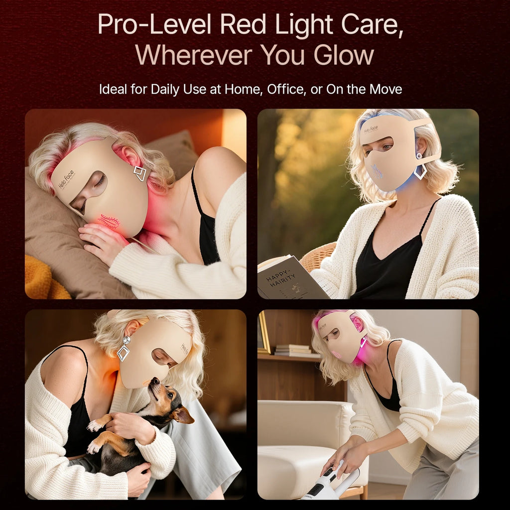 Pen M9 & Hello Face LED Light Therapy Bundle – Professional Microneedling Pen & Silicone LED Face Mask Kit for Anti-Aging, Acne & Skin Glow
