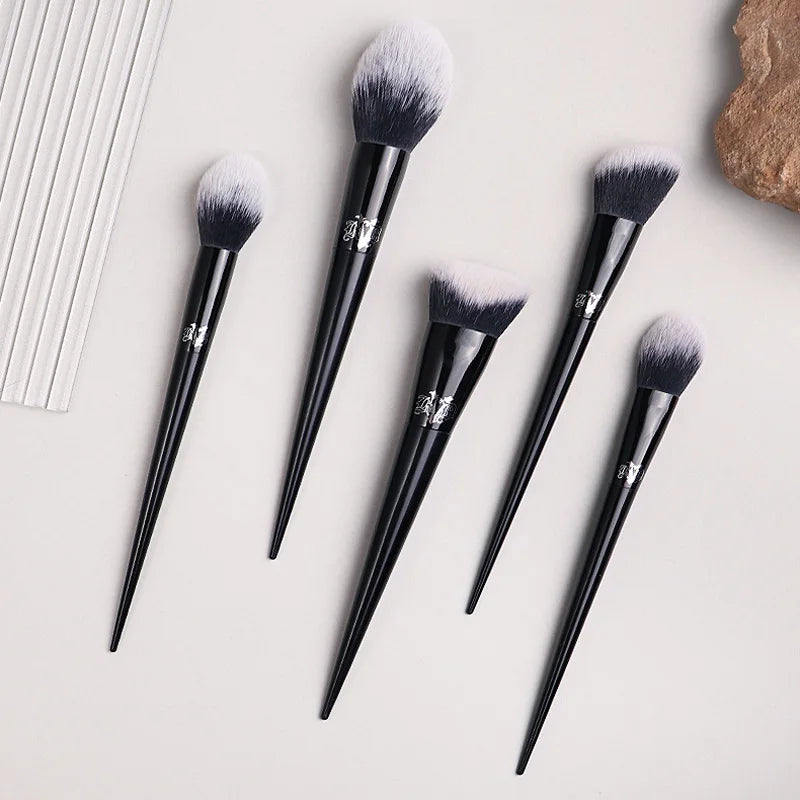 Premium Gothic Aesthetic Makeup Brushes – Professional Synthetic Face & Eye Brush Collection