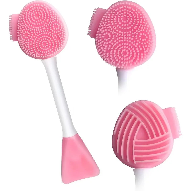 9-Piece Ultimate Skincare & Spa Set – Silicone Facial Cleansing Brushes, Spa Headbands & Wrist Washbands Kit