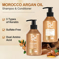 PURC 15% Morocco Argan Oil Shampoo & Conditioner Set – Deep Repair & Oil Control Duo (Sulfate-Free)