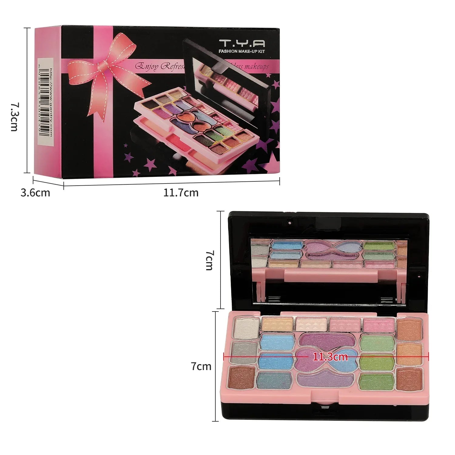 T.Y.A 31-Piece All-in-One Multi-Functional Makeup Kit | Compact Full Face Cosmetic Palette with Mirror