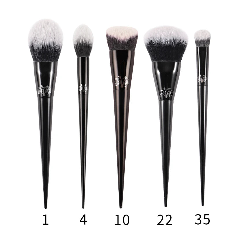 Premium Gothic Aesthetic Makeup Brushes – Professional Synthetic Face & Eye Brush Collection