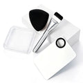 Complete Flawless Foundation Kit - Flat Top Brush, 3-Layer Puff with Case, and Stainless Steel Mixing Palette
