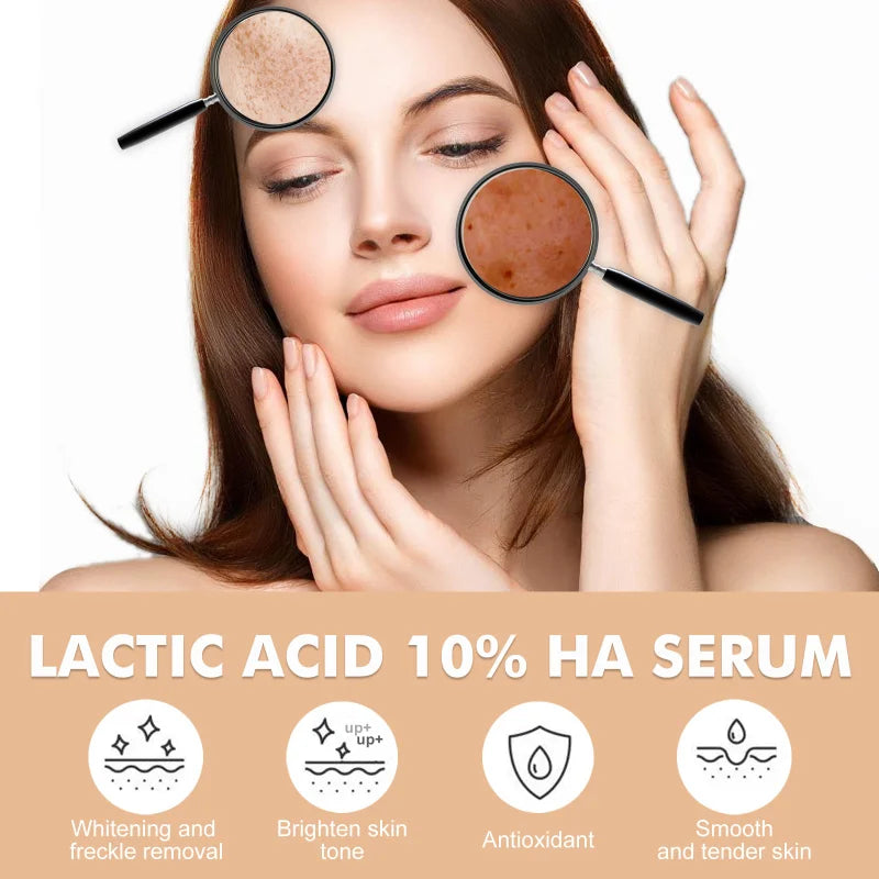 Hoygi Lactic Acid 10% + HA Serum – Exfoliating & Hydrating Face Peel (30ml)