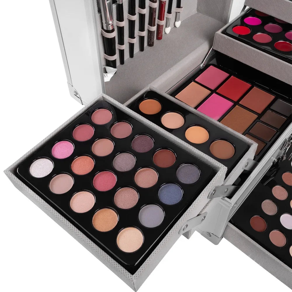Ultimate All-in-One Professional Makeup Kit & Aluminum Vanity Case