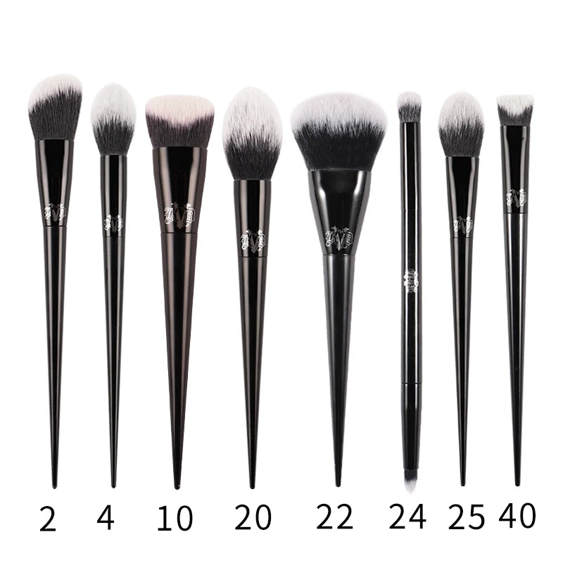 Premium Gothic Aesthetic Makeup Brushes – Professional Synthetic Face & Eye Brush Collection