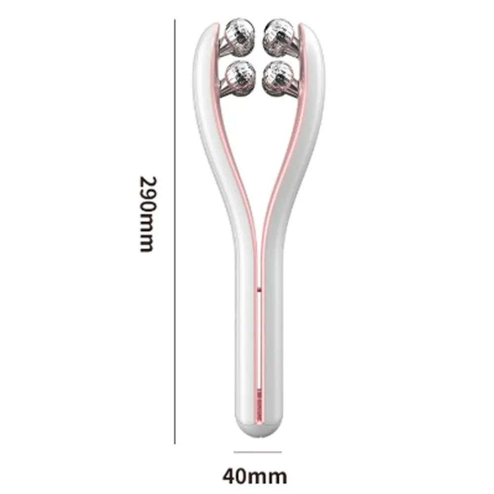 Advanced 4D V-Line Microcurrent Facial Massager – Flexible Double-Sided EMS Face Sculpting & Jawline Toning Roller
