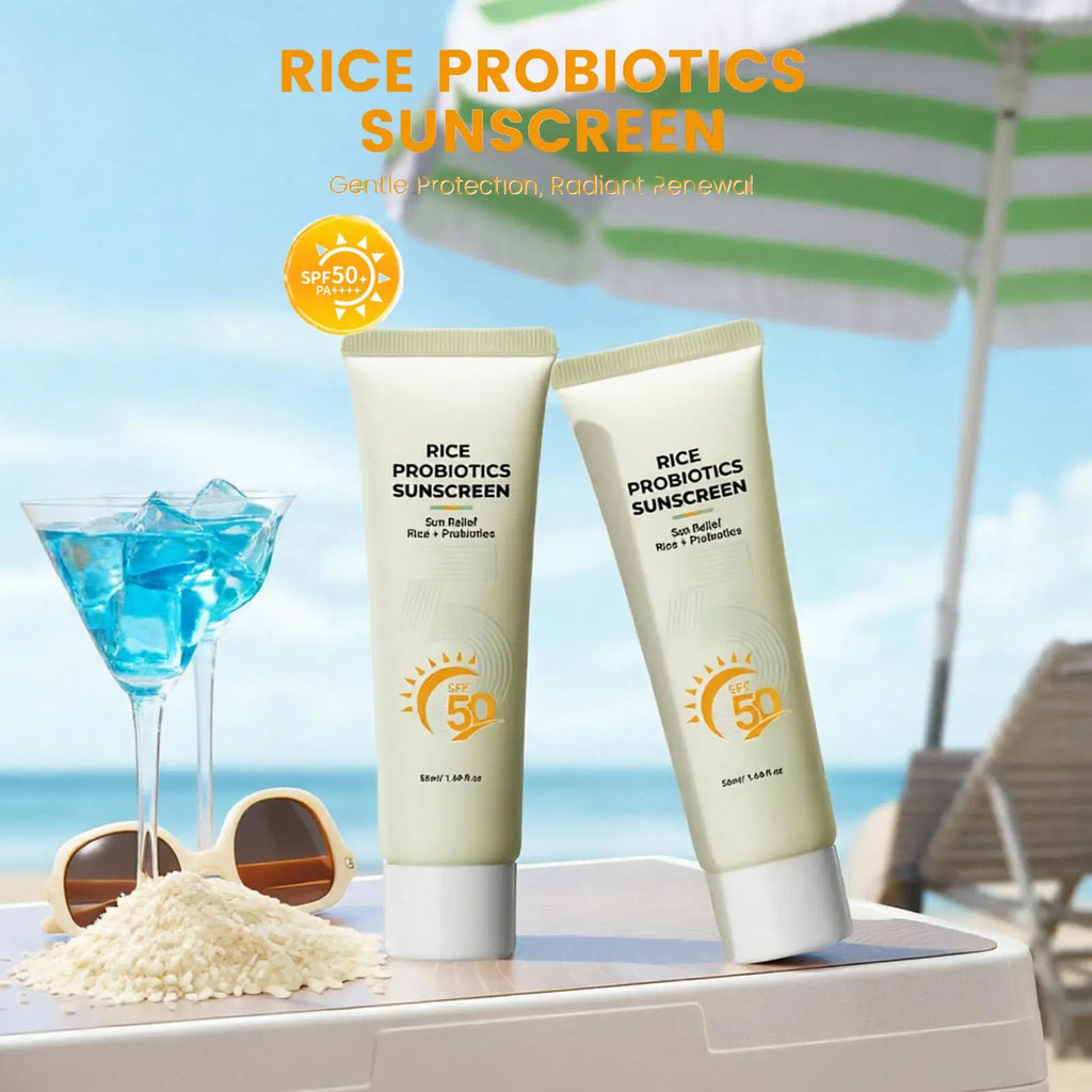 Rice Probiotics Sunscreen SPF 50+ PA++++ – Sun Relief Rice + Probiotics Weightless Hydrating Cream for Sensitive Skin (50ml)