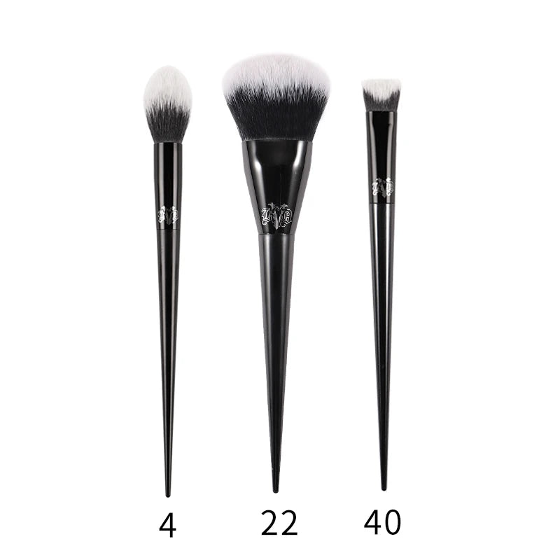 Premium Gothic Aesthetic Makeup Brushes – Professional Synthetic Face & Eye Brush Collection