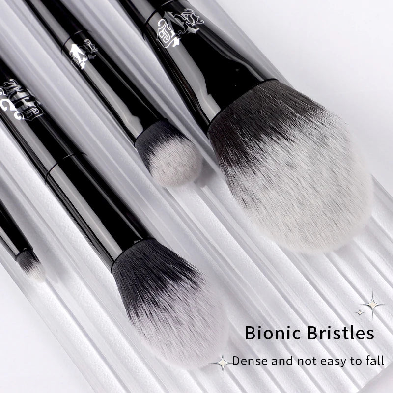 Premium Gothic Aesthetic Makeup Brushes – Professional Synthetic Face & Eye Brush Collection