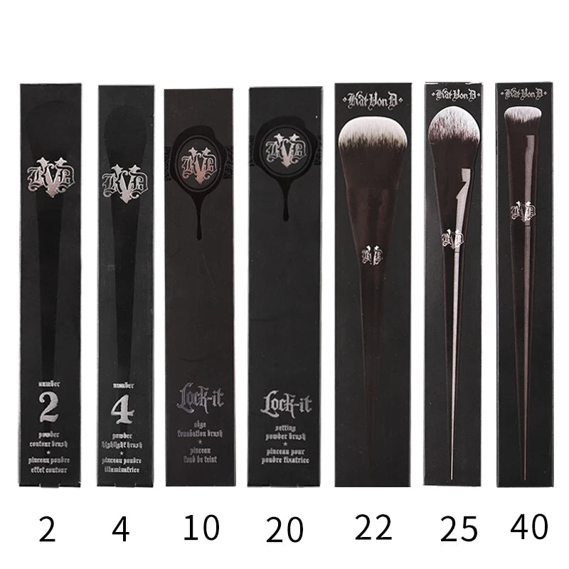 Premium Gothic Aesthetic Makeup Brushes – Professional Synthetic Face & Eye Brush Collection