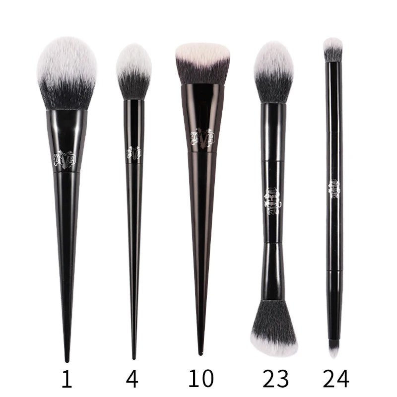 Premium Gothic Aesthetic Makeup Brushes – Professional Synthetic Face & Eye Brush Collection