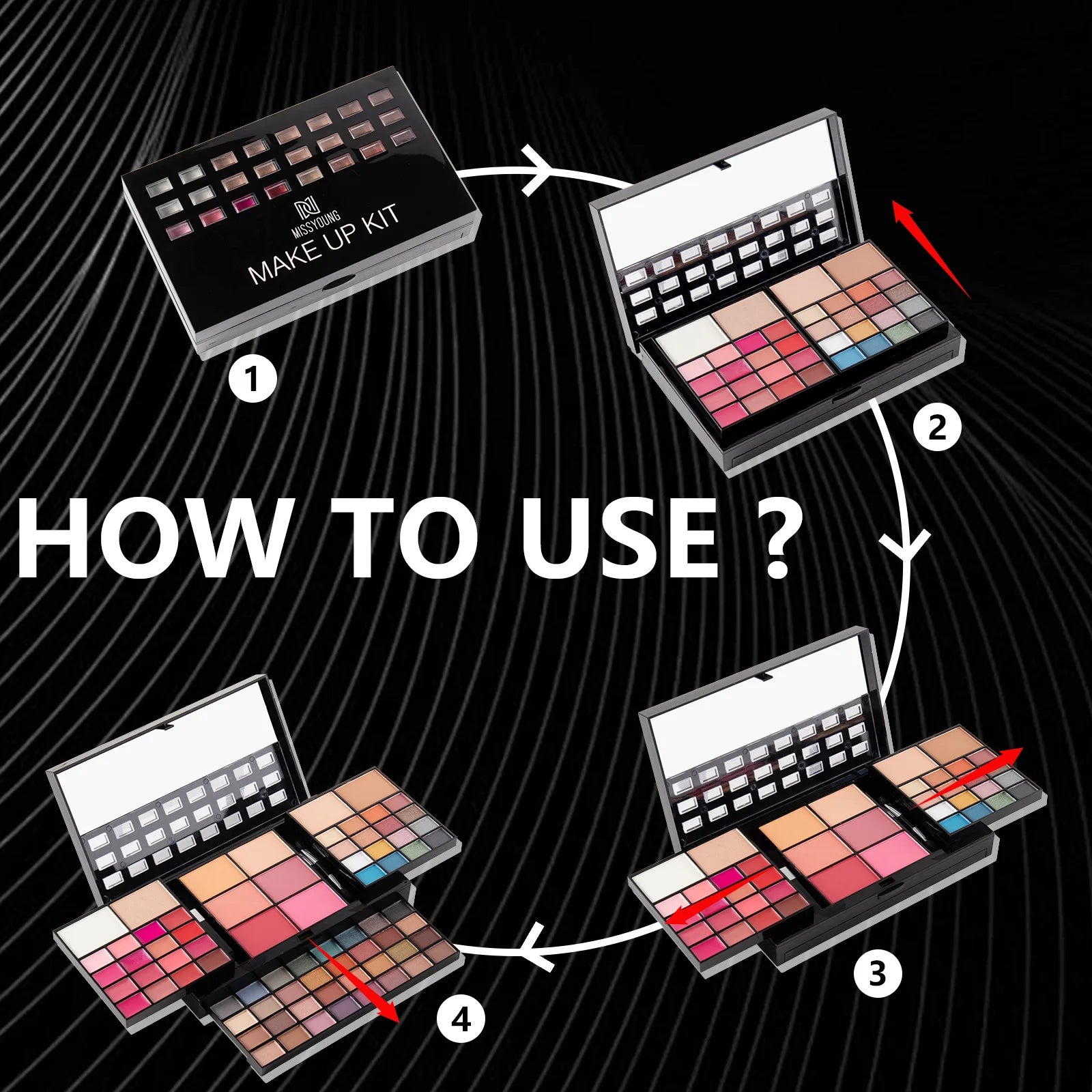 MISSYOUNG All-in-One Professional Makeup Kit | 77-Piece Gorgeous Cosmetic Gift Set
