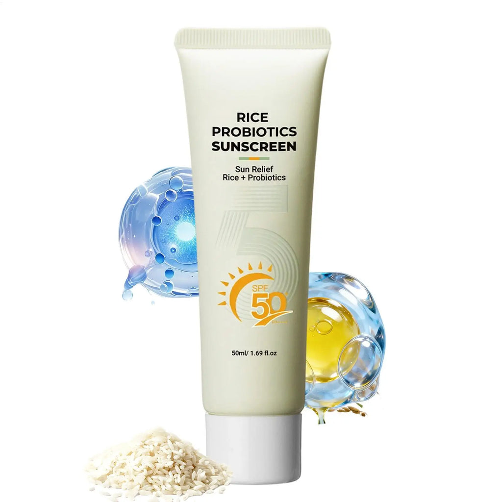 Rice Probiotics Sunscreen SPF 50+ PA++++ – Sun Relief Rice + Probiotics Weightless Hydrating Cream for Sensitive Skin (50ml)