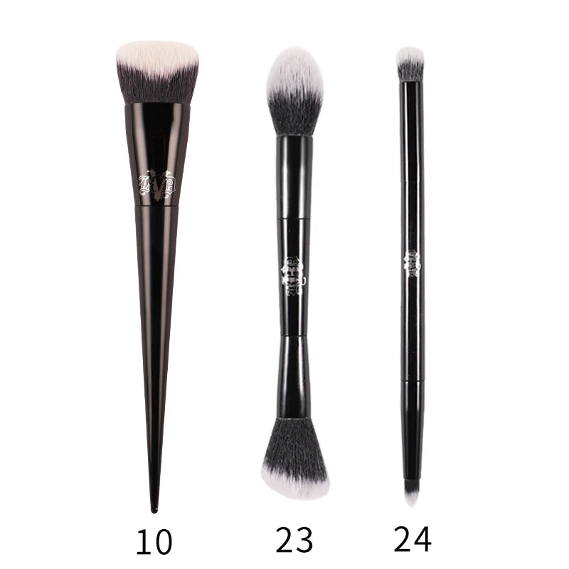 Premium Gothic Aesthetic Makeup Brushes – Professional Synthetic Face & Eye Brush Collection