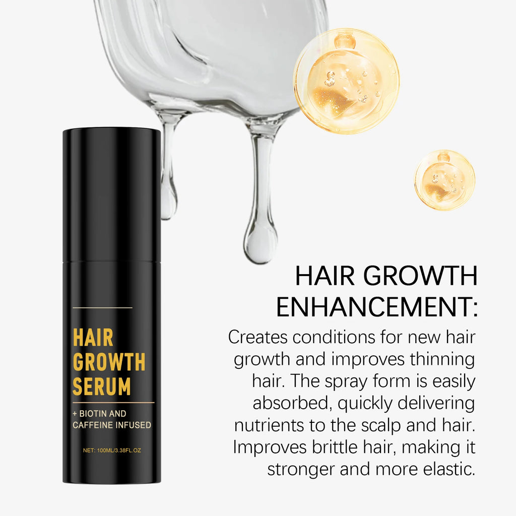 Premium Hair Growth Serum – Biotin & Caffeine Infused Formula (100ml / 3.38 FL.OZ)