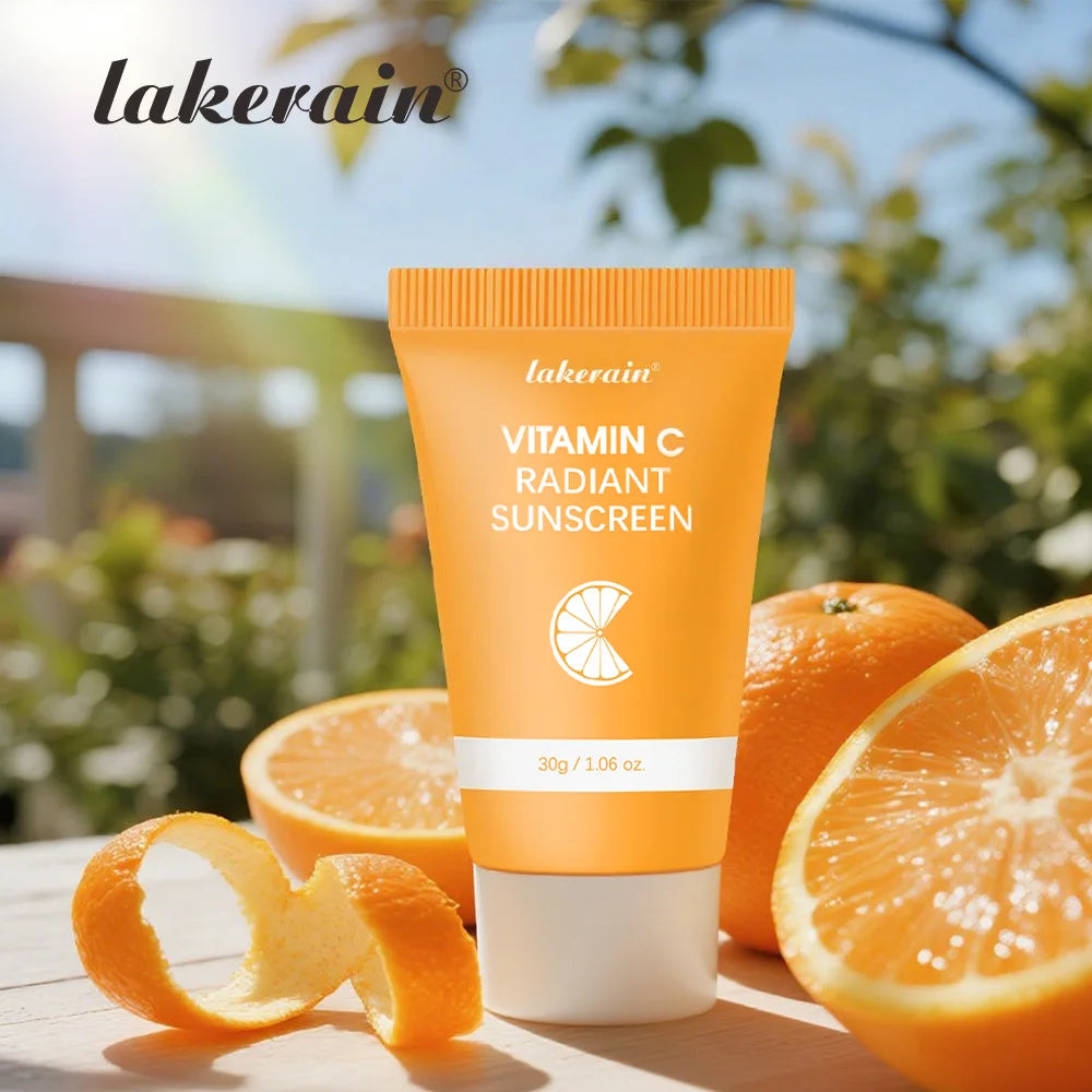 Lakerain Vitamin C Radiant Sunscreen SPF 50+ PA+++ – Long-Lasting, Lightweight Brightening Sun Cushion Cream (30g)