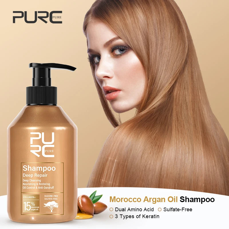 PURC Morocco Argan Oil Shampoo & Conditioner Set | Deep Repair & Anti-Dandruff