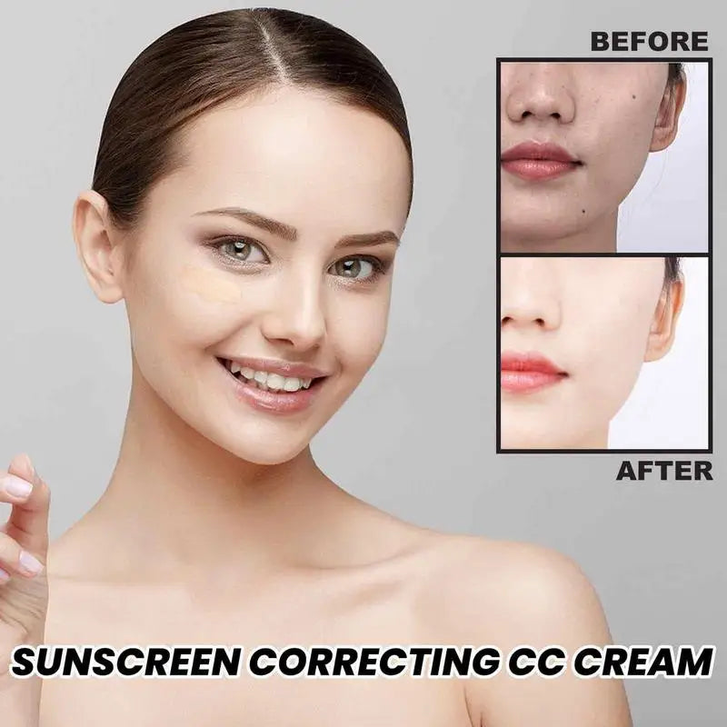 EELHOE 3-in-1 Color Correcting CC Cream SPF 50+ | Full Coverage Foundation & Hydrating Sunscreen (30ml)