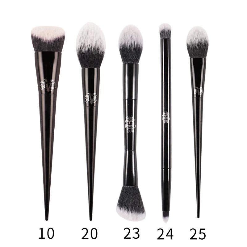 Premium Gothic Aesthetic Makeup Brushes – Professional Synthetic Face & Eye Brush Collection