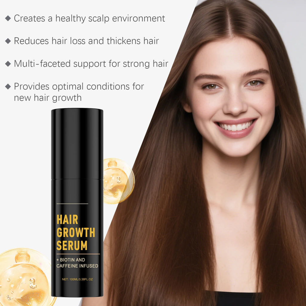 Premium Hair Growth Serum – Biotin & Caffeine Infused Formula (100ml / 3.38 FL.OZ)