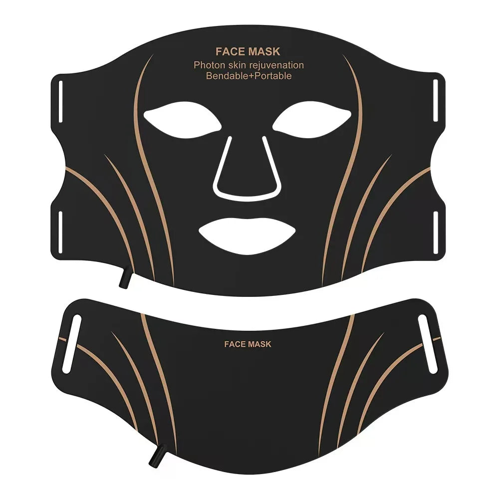 7-in-1 LED Light Therapy Face & Neck Mask Combo – Flexible Silicone Photon Skin Rejuvenation System
