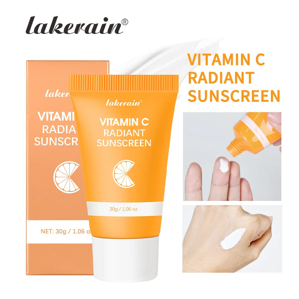 Lakerain Vitamin C Radiant Sunscreen SPF 50+ PA+++ – Long-Lasting, Lightweight Brightening Sun Cushion Cream (30g)
