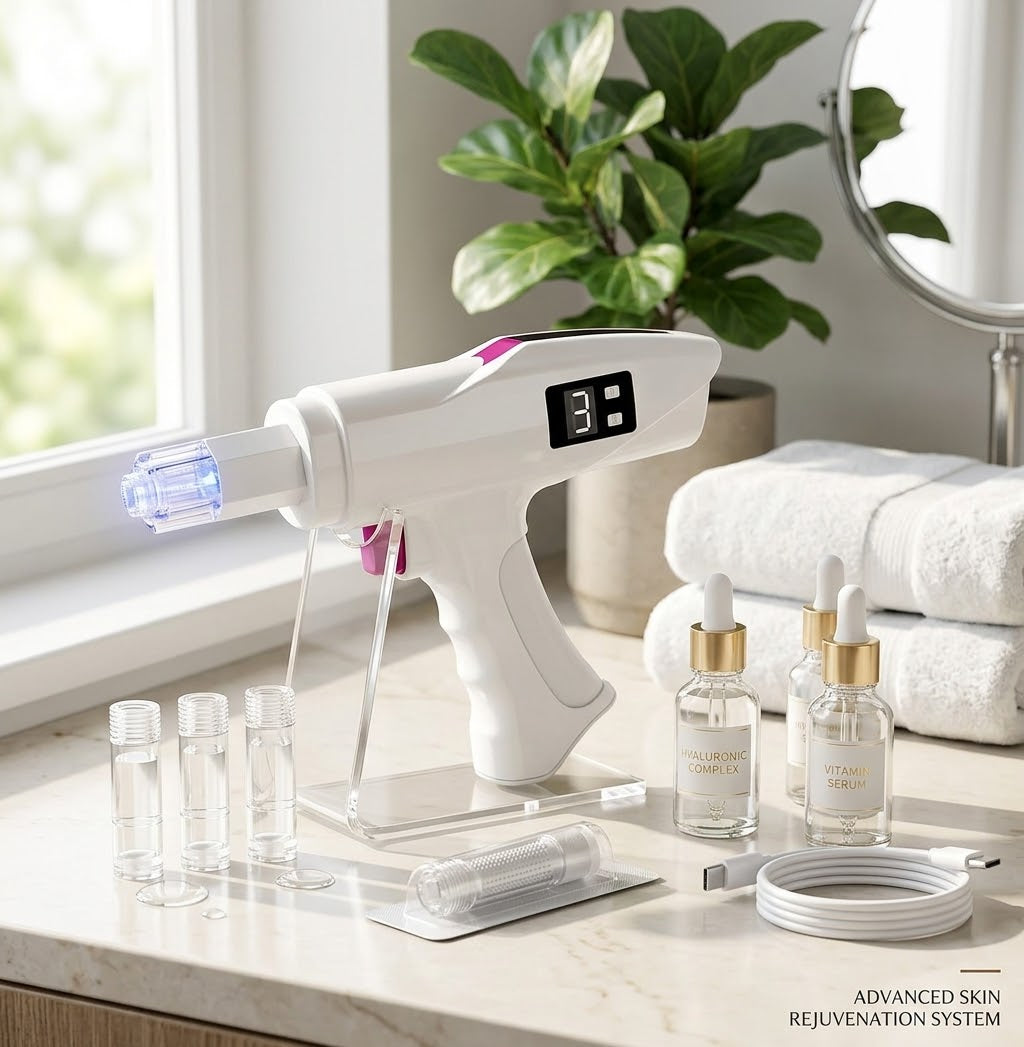 Professional Handheld Hydro-Mesotherapy Injection Gun – Nano-Microcrystal Skin Rejuvenation & Anti-Aging Device