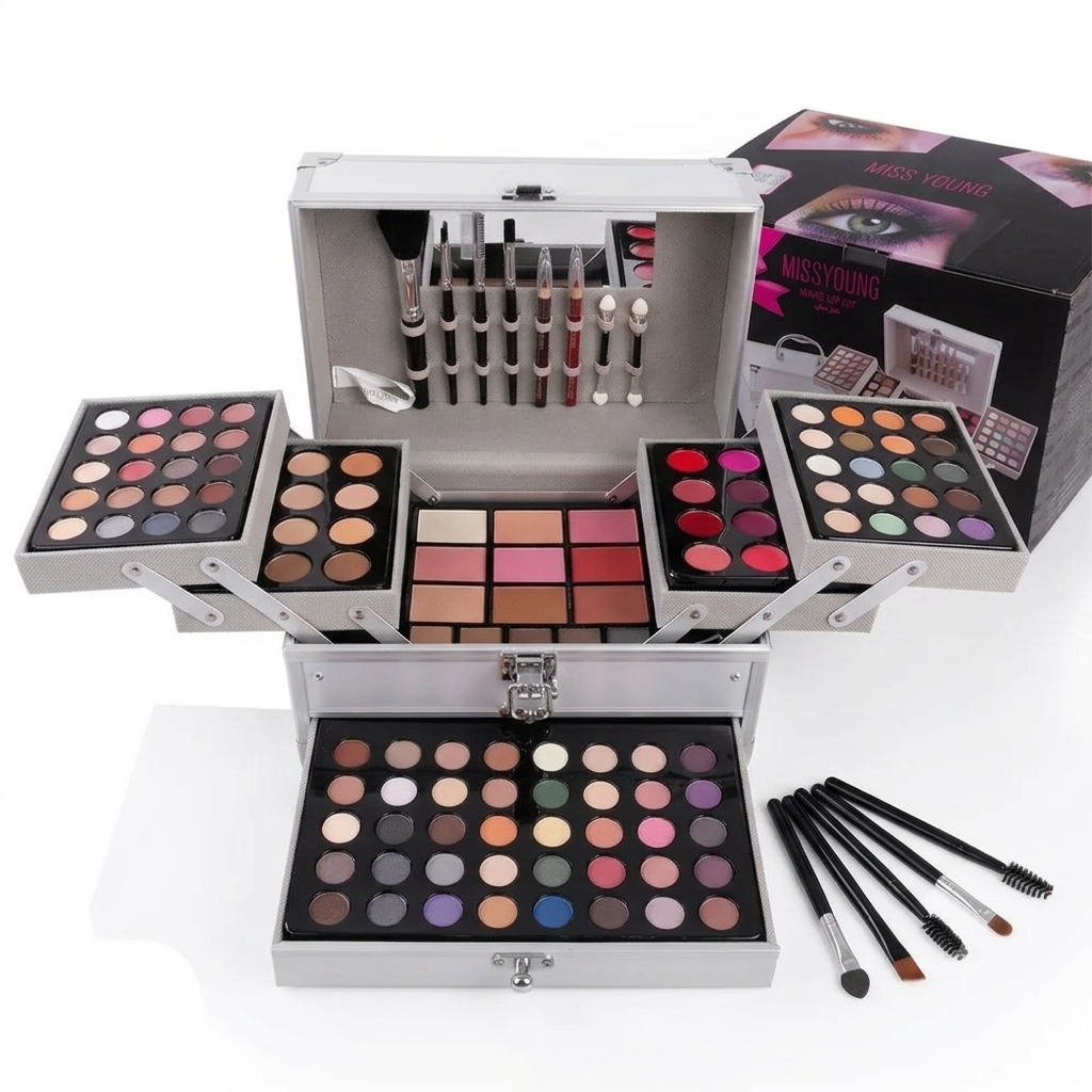 Ultimate All-in-One Professional Makeup Kit & Aluminum Vanity Case
