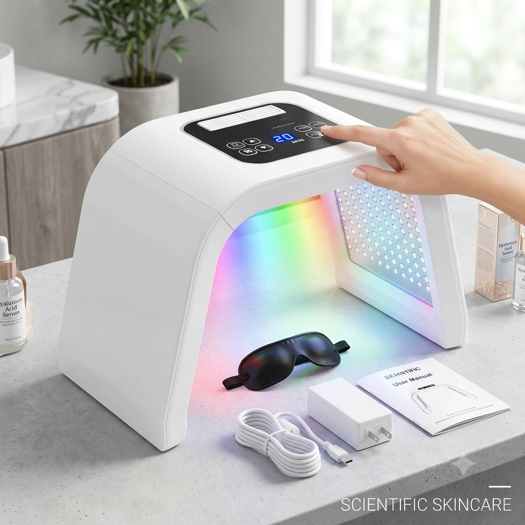 Professional 7-Color LED Phototherapy Facial Tunnel – 287 SMD LED Skin Rejuvenation & Anti-Aging Machine