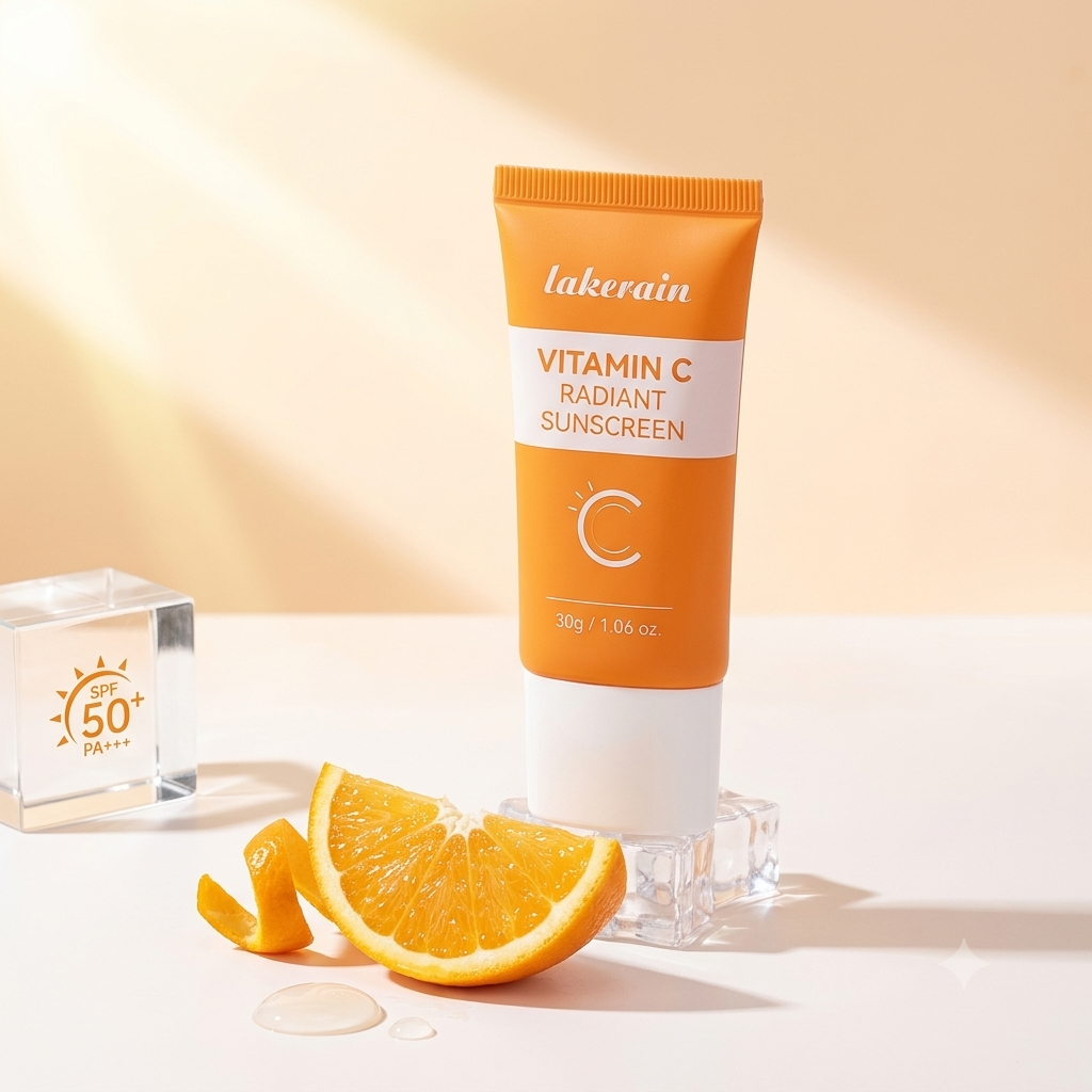 Lakerain Vitamin C Radiant Sunscreen SPF 50+ PA+++ – Long-Lasting, Lightweight Brightening Sun Cushion Cream (30g)
